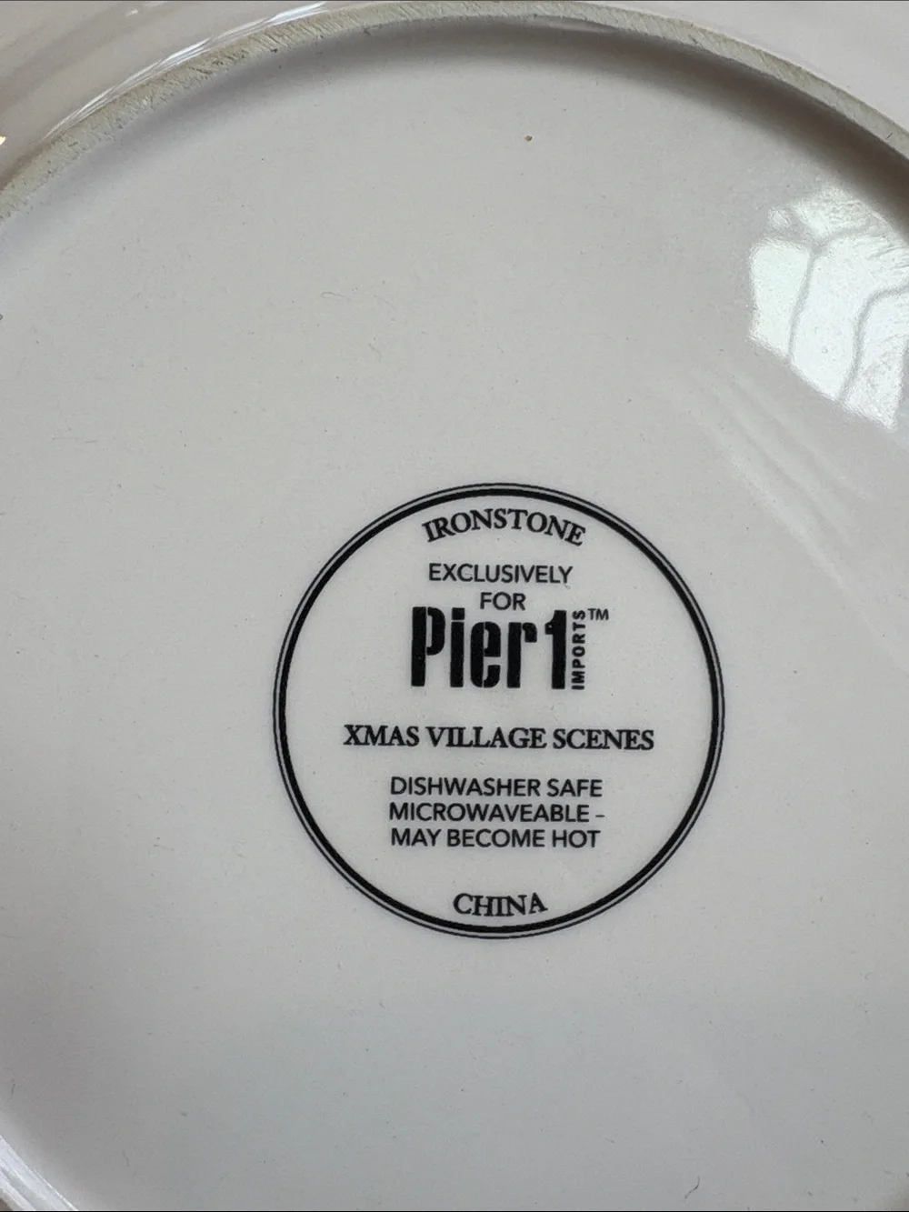Pier 1 Christmas Village Salad/Dessert Plates Set of 4 Holiday